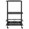 Fishing Rod Holder for 10-Rods, Mobile Fishing Pole Rack Cart with Wheels, Fish Gear Equipment Organizer for Garage Home Indoor Use, for Tackle Box R