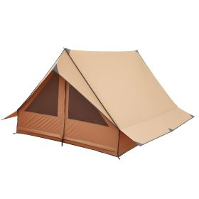 Camping Hot Tent, 2 Persons Cabin Tent with Stove Jack & Poles, Waterproof Winter Tents Shelters with Fireproof Ground Mat, Portable 4 Season Tents f