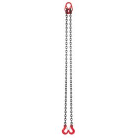 Chain Sling, 5/16 in x 10 ft Lifting Chains with 2 Leg Grab Hooks, Heavy Duty G80 Alloy Steel Lifting Sling, 7000LBS Capacity, Adjustable Engine Chai