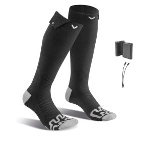 Heated Socks, 5000mAh Battery Powered, Rechargeable Heating Socks with 4 Heating Levels, Electric Heated Sock for Men Women, Foot Warmer for Hunting