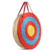 Archery Target, 5 Layers 20" Arrow Target, Traditional Solid Straw Round Archery Target Shooting Bow, Hand-Made Arrows Target, Coloured Rope Target f