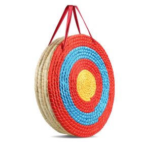 Archery Target, 5 Layers 20" Arrow Target, Traditional Solid Straw Round Archery Target Shooting Bow, Hand-Made Arrows Target, Coloured Rope Target f