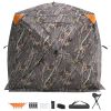 Hunting Blind, 270° See Through Ground Blind, 4-5 Person Pop Up Deer Blind for Hunting with Carrying Bag, Portable Resilient Hunting Tent, One-Way Se