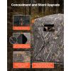Hunting Blind, 270° See Through Ground Blind, 2-3 Person Pop Up Deer Blind for Hunting with Carrying Bag, Portable Resilient Hunting Tent, One-Way Se