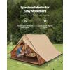 Camping Hot Tent, 2 Persons Cabin Tent with Stove Jack & Poles, Waterproof Winter Tents Shelters with Fireproof Ground Mat, Portable 4 Season Tents f
