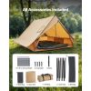 Camping Hot Tent, 2 Persons Cabin Tent with Stove Jack & Poles, Waterproof Winter Tents Shelters with Fireproof Ground Mat, Portable 4 Season Tents f