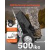 Game Carts for Hunting, 500LBS Deer Cart Game Hauler, Heavy-Duty Crawler Cart, All-Terrain Folding Deer Hauling Cart with Shock-Absorbing Tires, Util