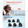 Ear Plugs for Sleeping Noise Cancelling, NRR 25 dB Reusable High Noise Reduction Earplugs, Flexible Silicone Soft Earplug with 12 Ear Tips in M / L,