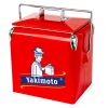 Yakimoto Classic Retro Metal Ice Chest, Multifunctional Portable Cooler With Bottle Opener 13L (14Qt), Keep Cold For A Long Time For Camping, Party,