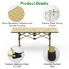 Folding Camping Table Portable Lightweight Carbon Steel Roll-up Picnic BBQ Desk with Carry Bag Heavy Duty for Outdoor Beach Backyard Party Patio Camp